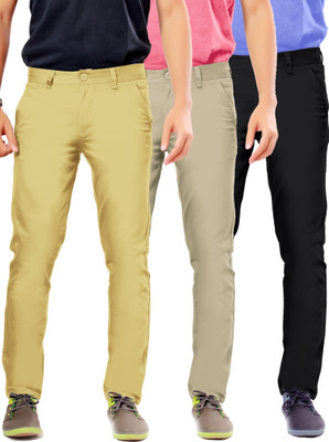 

Uber Urban Rocky Slim Fit Men's Beige, Silver, Black Trousers, Beige;black;silver