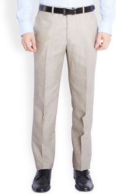 

Park Avenue Regular Fit Men's Linen Beige Trousers