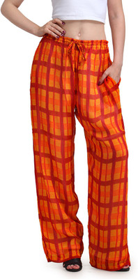 

Eves Pret A Porter Slim Fit Women's Orange, Red Trousers, Orange and red