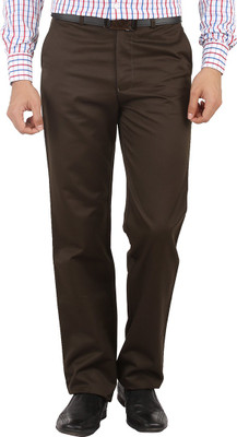 Tibre Slim Fit Men Cream Trousers