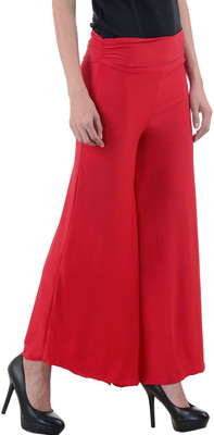 Unitedway Regular Fit Women Red Trousers
