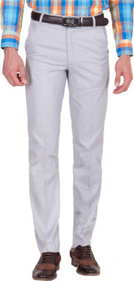 American-Elm Slim Fit Men Grey Trousers
