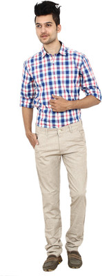

Carbon Slim Fit Men's Beige Trousers