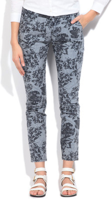 

Flying Machine Slim Fit Women's White, Blue Trousers, Tapered
