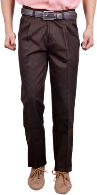 

Studio Nexx Regular Fit Men Brown Trousers, Dark coffee