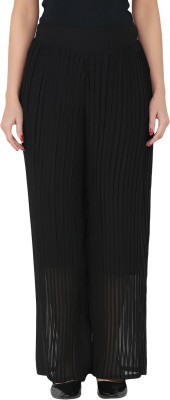 Black Collection Regular Fit Women Black Trousers
