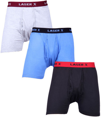 

Laser X Men's Trunks, Black;grey;sky