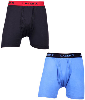

Laser X Men's Trunks, Black;light blue