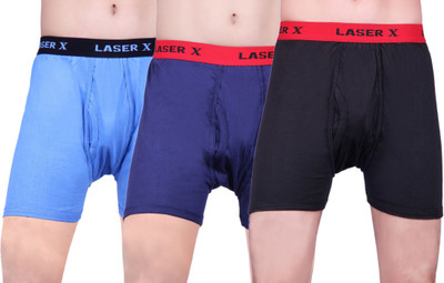 

Laser X X-111 Men's Trunks, Black;blue;light blue