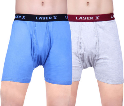 

Laser X X-111 Men's Trunks, Grey;light blue