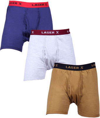 

Laser X Men's Trunks, Blue;grey;light brown