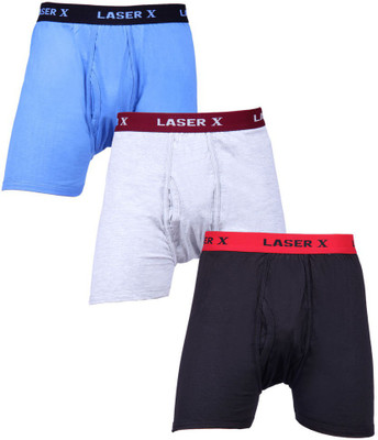 

Laser X Men's Trunks, Black;grey;sky