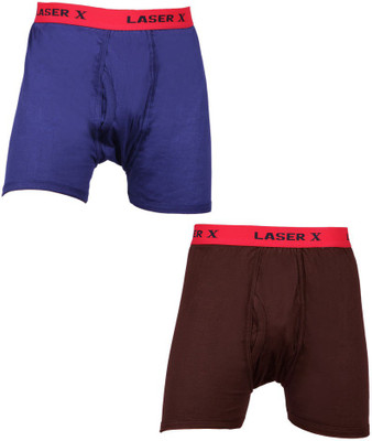 

Laser X Men's Trunks, Blue;dark brown