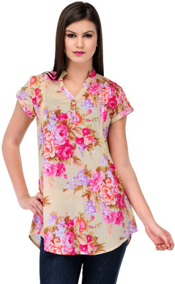 

Stilestreet Floral Print Women's Tunic, Beige