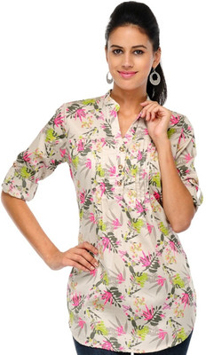 Stilestreet Printed Women's Tunic, Beige