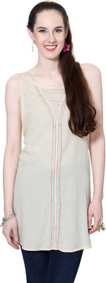 

People Solid Women's Tunic, Beige