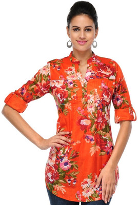 

Stilestreet Floral Print Women's Tunic, Orange