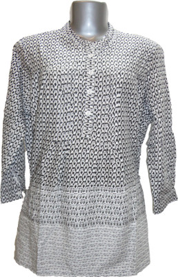 

Deesha Printed Women's Tunic, Black;white