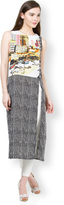 folklore Casual Sleeveless Printed Women Red, Black Top