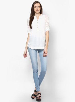 

Vero Moda Women' Solid Casual White Shirt, Snow white