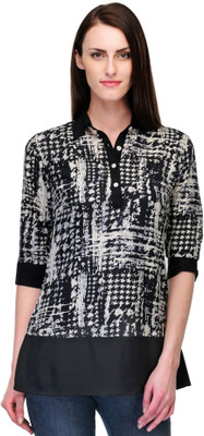 

Stilestreet Printed Women's Tunic, Black