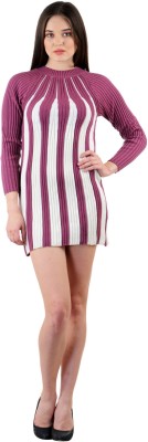 Live With Style Casual 3/4 Sleeve Striped Women Multicolor Top