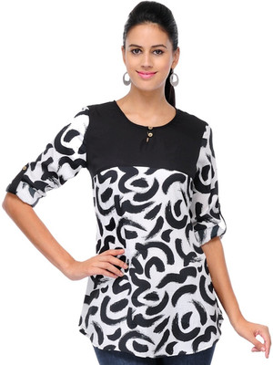

Stilestreet Printed Women's Tunic, Black