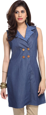 

Enah Solid Women's Tunic, Indigo
