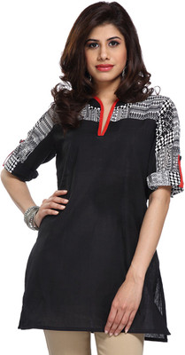 

Enah Graphic Print Women's Tunic, Black