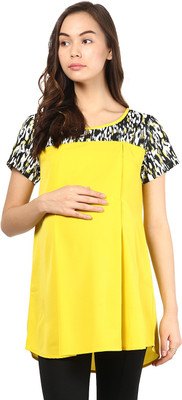 

Mine4Nine Printed Women's Tunic, Yellow