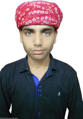 

Kalra Creations Self Design Pagri, Red
