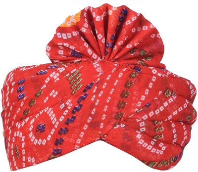 

Jamaibabu Self Design Pagri, Red