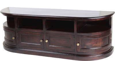 

Wood Dekor Solid Wood TV Entertainment Unit(Finish Color - Dark Brown)