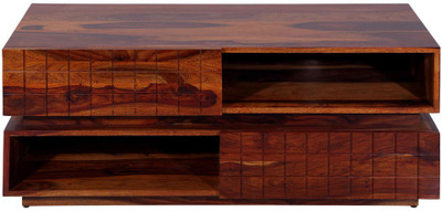 EVOK Sheesham Wood Solid Wood TV Entertainment Unit(Finish Color - Honey, Pre-assembled)