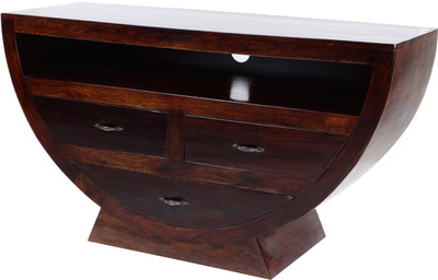 

Wood Dekor Solid Wood TV Entertainment Unit(Finish Color - Dark Brown)