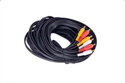 

Takai TV-out Cable Takai 10 Metre-Long 3RCA Cable(Black, For Home Theater)