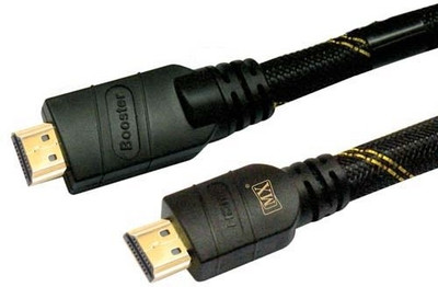 

MX TV-out Cable Advanced High Speed HDMI Cable 1.4v with Nylon Mesh & Built-in Power Booster 25 Mtr-3400(Black, For Home Theater, 35 m)