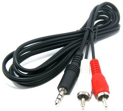 

JPRS TV-out Cable 3.5 MM jack 2 RCA stereo(Black, For Home Theater, 1.5 m)