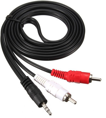 

JPRS TV-out Cable 2RCA Aux Stereo(Black, For Home Theater, 1.5 m)