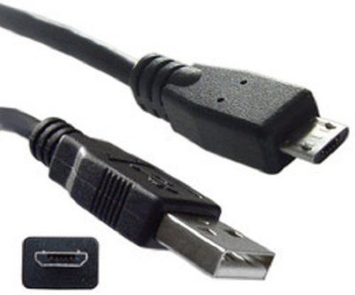 

C&E TV-out Cable 6 ft USB 2.0 Male to Micro USB/Data Male Cable Non-Retail Packaging - Black(Black, For Computer)