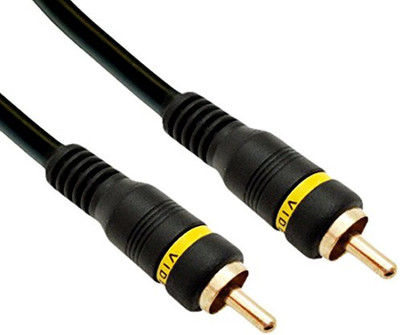 

C&E TV-out Cable RCA Male to Male Cable Gold Plated Non-Retail Packaging Black 12 Feet(Black, For Computer, 3.6576 m)