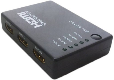 

Smart Tech TV-out Cable HDMI 5x1 5 Port Switch/Switcher with IR Remote(Black, For Computer)