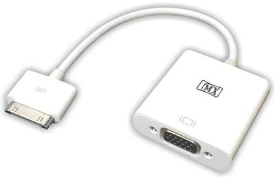 

MX TV-out Cable Ipad To Vga Cable Adaptor : 3330(White, For iPhone)