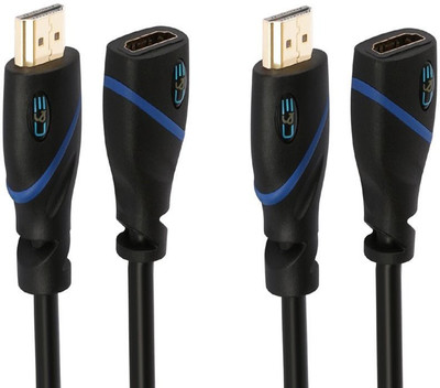 

C&E TV-out Cable 3 Feet HDMI Extension Male to Female 2 PacK(Black, For Xbox, 0.9144 m)