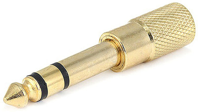 

C&E TV-out Cable Metal 6.35mm (1/4 Inch) Stereo Plug to 3.5mm Stereo Jack Adapter - Gold Plated(Gold, For Home Theater)