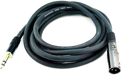 

C&E TV-out Cable 10ft Premier Series XLR Male to 1/4inch TRS Male 16AWG Cable (Gold Plated)(Black, For Computer, 3.048 m)