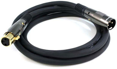 

C&E TV-out Cable 6ft Premier Series XLR Male to XLR Female 16AWG Cable (Gold Plated) [Microphone & Interconnect](Black, For Computer)