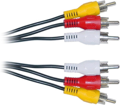 

C&E TV-out Cable Stereo/VCR RCA Cable, 2 RCA (Audio) and RCA RG59 Video 50 Feet(Black, For DVD, 15.24 m)