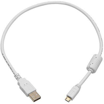 

C&E TV-out Cable 1.5ft USB 2.0 A Male to Micro 5pin Male 28/24AWG Cable w/ Ferrite Core (Gold Plated) - WHITE(White, For Mobile)