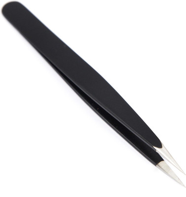 Svayam Stainless Steel Pointed Elegant Tweezers - Black Glossy